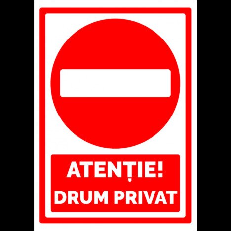 indicatorul atentie drum privat